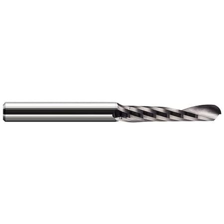 Harvey Tool 3/8 Cutter dia x 2.0000 in. 2 Length of Cut Carbide Ball End Mill for Plastic, 1 Flute 842324